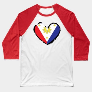 Philippines Flag heart Baseball T-Shirt